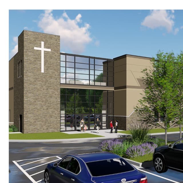 New church exterior rendering